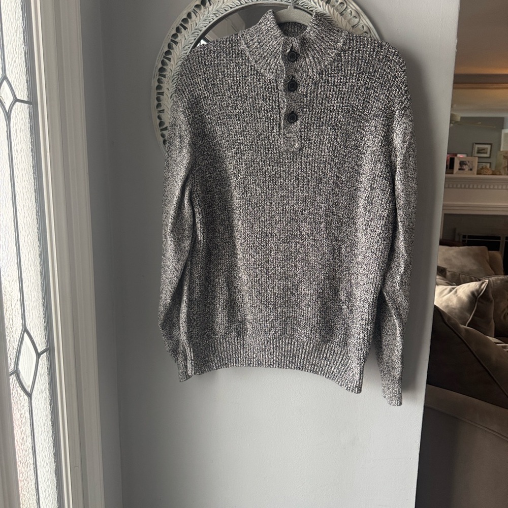 Weatherproof Men's Gray Button-Up Cardigan